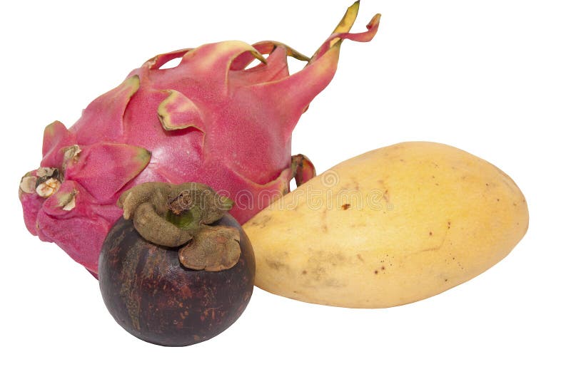 Mangosteen, Mango and Dragon Fruit Stock Image Image of jack, fruit