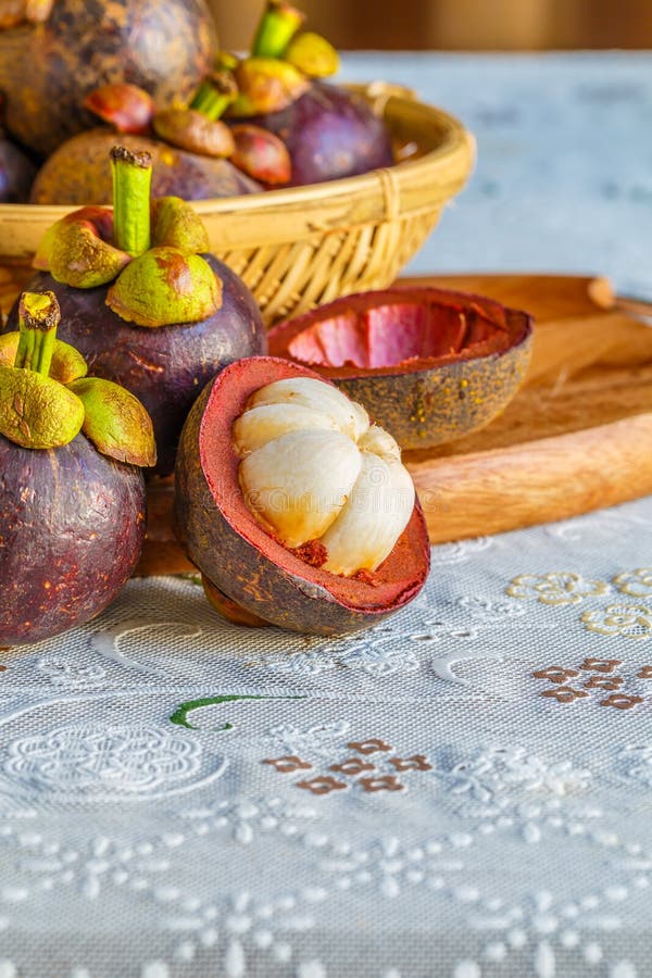 Mangosteen Queen of fruit stock photo. Image of asian 120363888