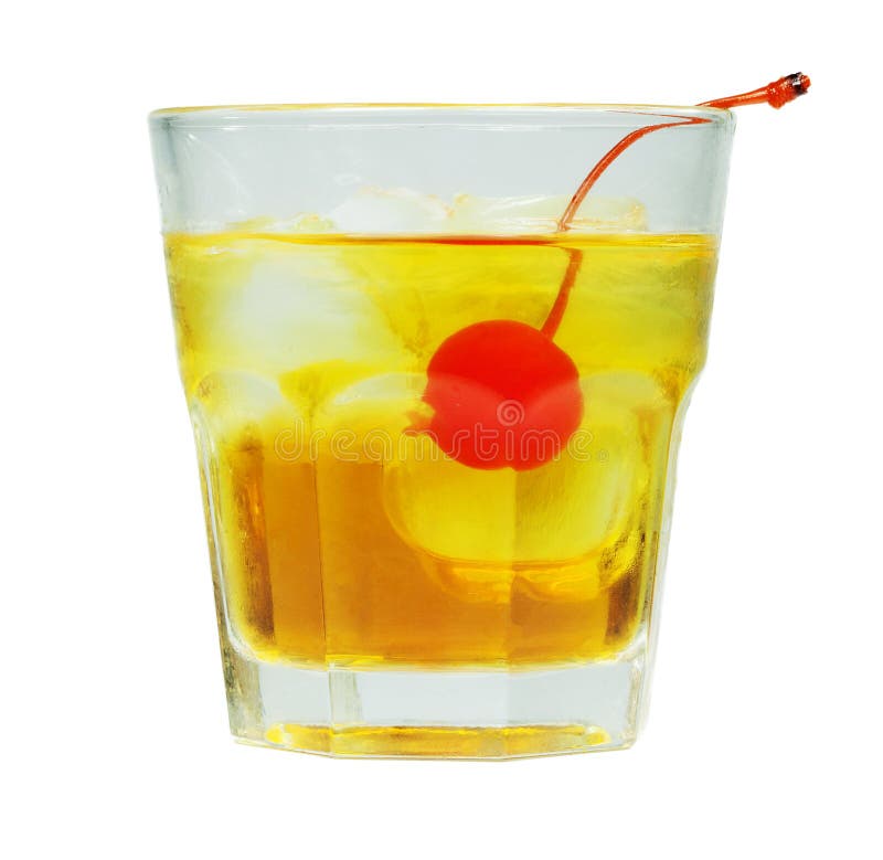 Manhattan Cocktail in Old Fashioned Glass Stock Image Image of american, cool 56344437