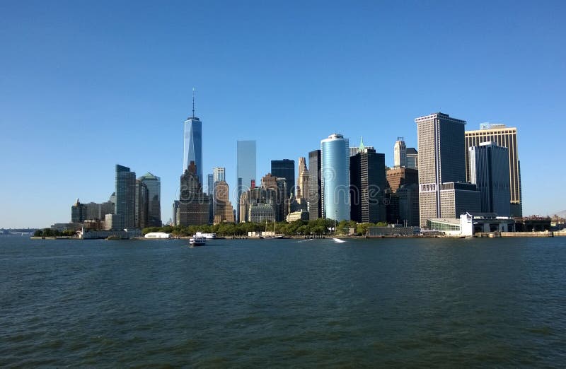 Manhattan Skyline with Empire State Building, New York City over Hudson River. Manhattan Skyline with Empire State Building, New York City over Hudson River