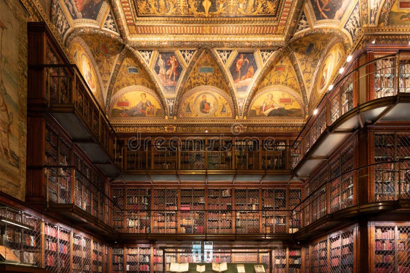 Photo of part of the interior of the JP Morgan Library in New York City