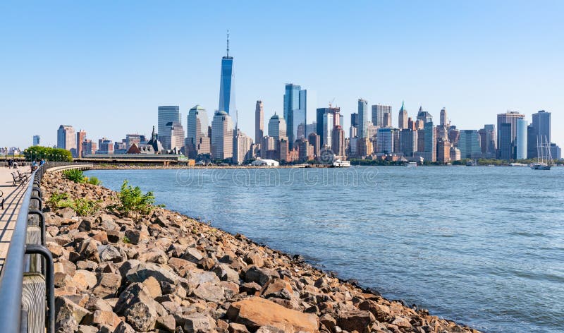Manhattan New York horisont arkivfoton Manhattan New York horisont arkivfoton