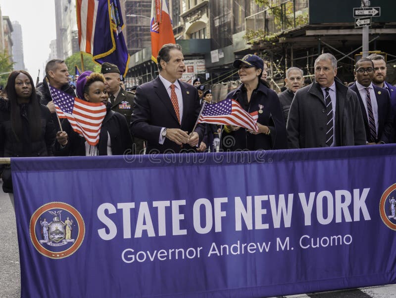 Manhattan, Nowy Jork, USA - 11 listopada 2019 r.: Parada Centennial Veteran Day w Nowym Jorku