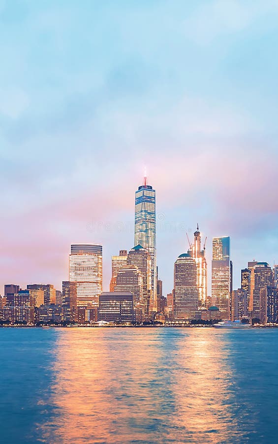 Manhattan Skyline from Jersey City Stock Photo Image of downtown