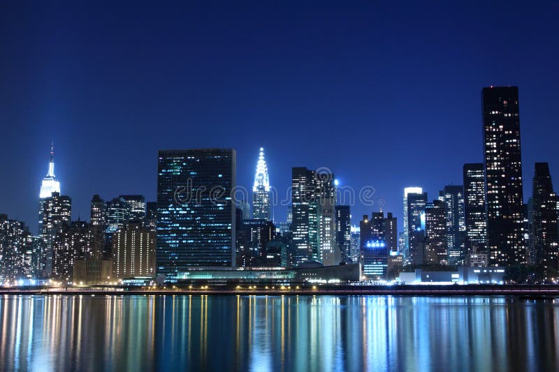 Manhattan skyline at Night Lights, New York City stock images Manhattan skyline at Night Lights, New York City stock images
