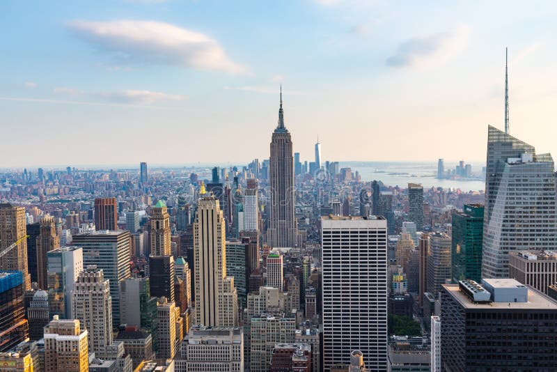 Manhattan - View from Top of the Rock - Rockefeller Center - New York royalty free stock photo