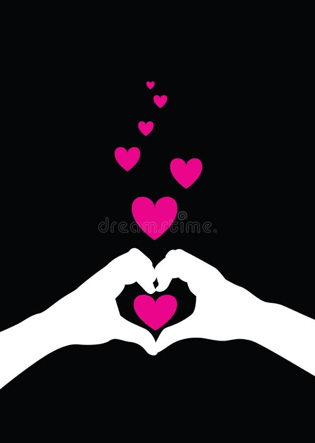 Mani del cuore di amore illustrazione vettoriale Mani del cuore di amore illustrazione vettoriale