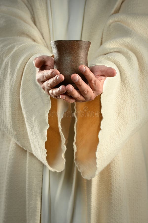 Mani di Ges? che tengono tazza Mani di Ges? che tengono tazza