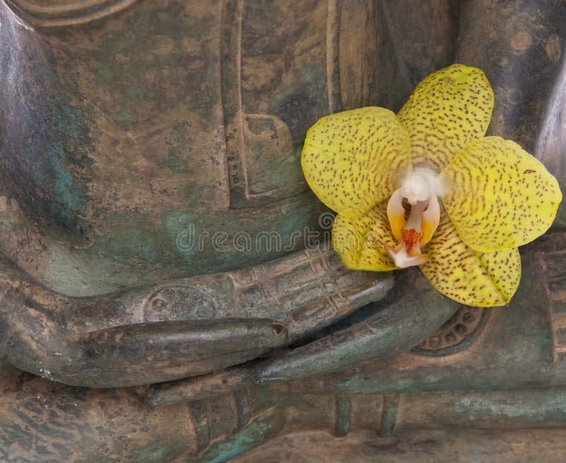 Mani di un Buddha sereno immagine stock libera da diritti