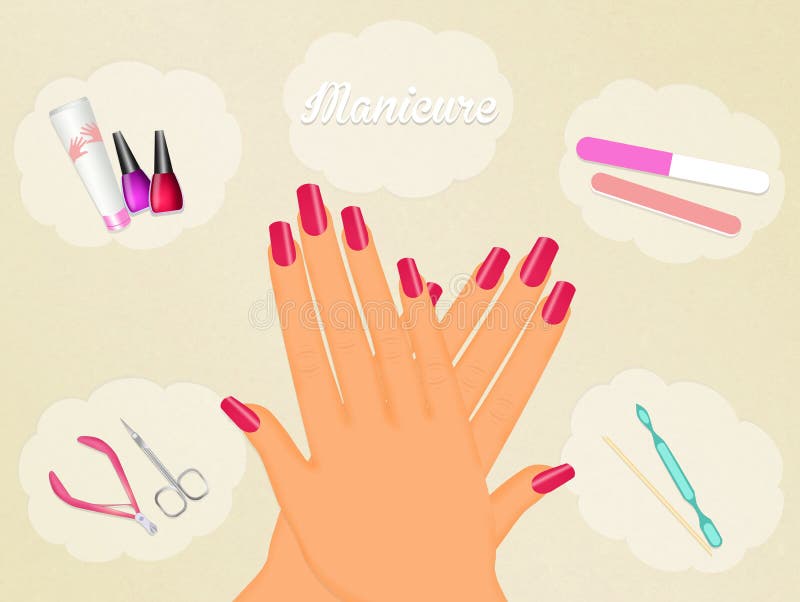 Manicura ilustración del vector Manicura ilustración del vector
