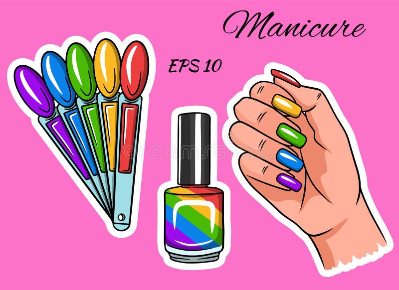 Esmalte De Unhas E Desenho De Cuticle Ilustração do Vetor - Ilustração de  cosméticos, objeto: 207496490