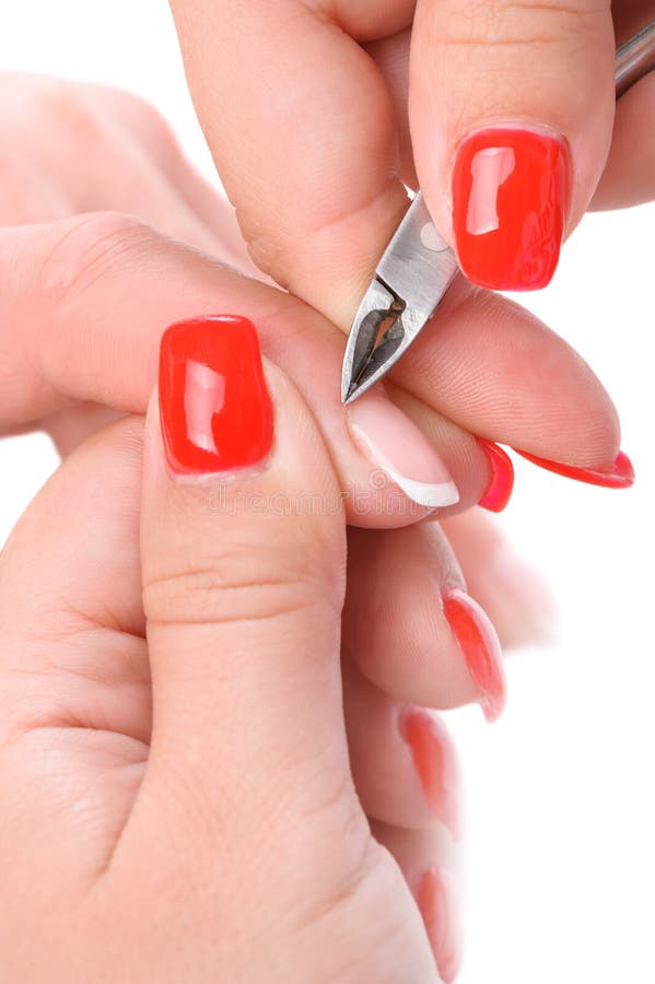 Manicure, cuticle cut stock photo. Image of agnail, female 6616012