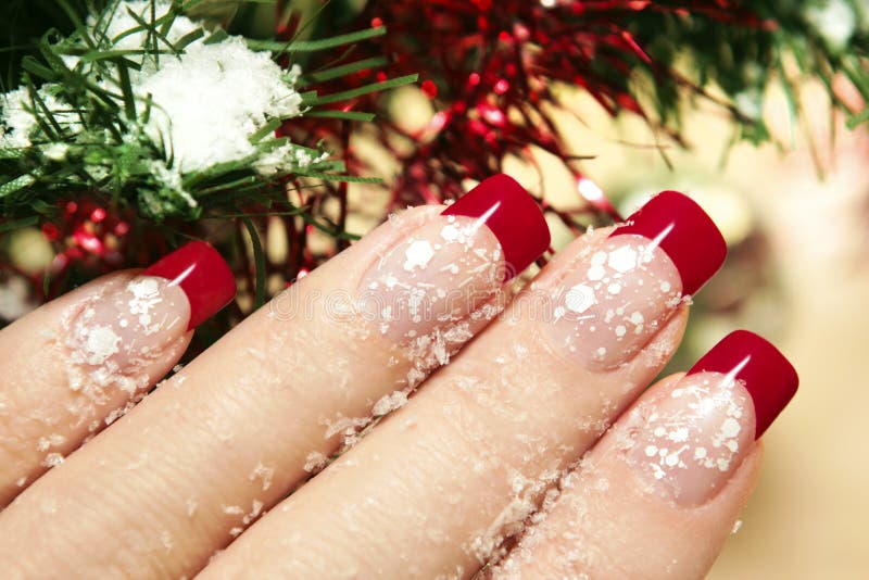 Manicure di inverno. fotografia stock Manicure di inverno. fotografia stock