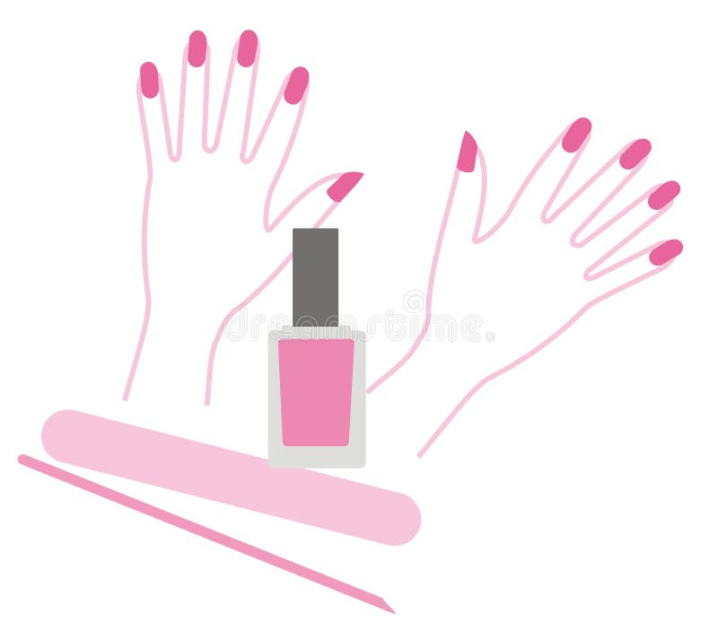 Manicure e lustrador ilustração royalty free Manicure e lustrador ilustração royalty free