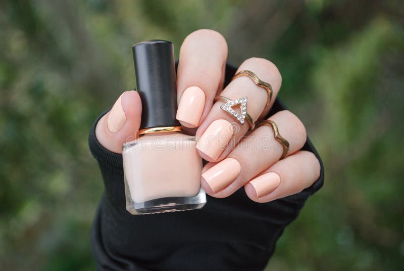 Manicure on Female Hands with Nude Nail Polish on the Green Background Stock Photo - Image of dark, gems: 159513022 Manicure On Female Hands With Nude Nail Polish On The Green Background Stock Photo - Image Of Dark, Gems: 159513022