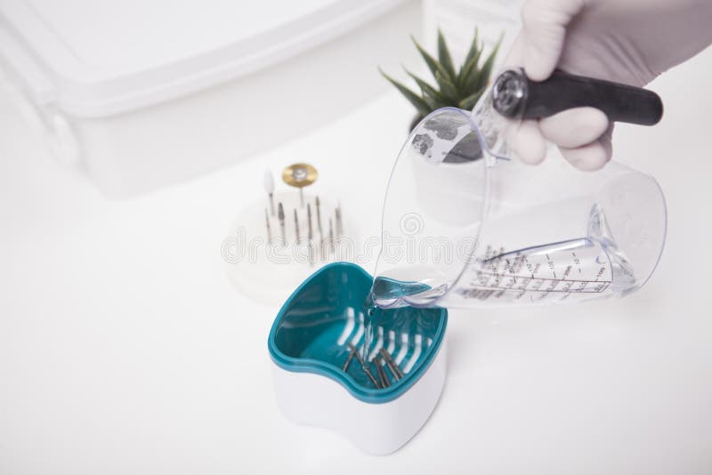 Manicure Tools Sterilization Stock Photo Image of nail, disinfectant 223642476