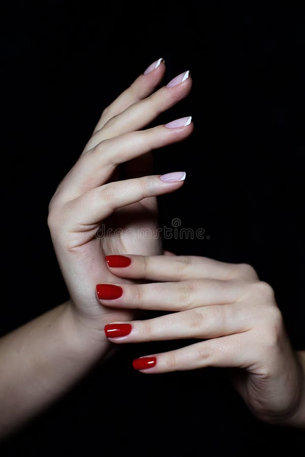 #stiletonails #nails #red #black #white #gold Red nails, Classy nail designs, Re