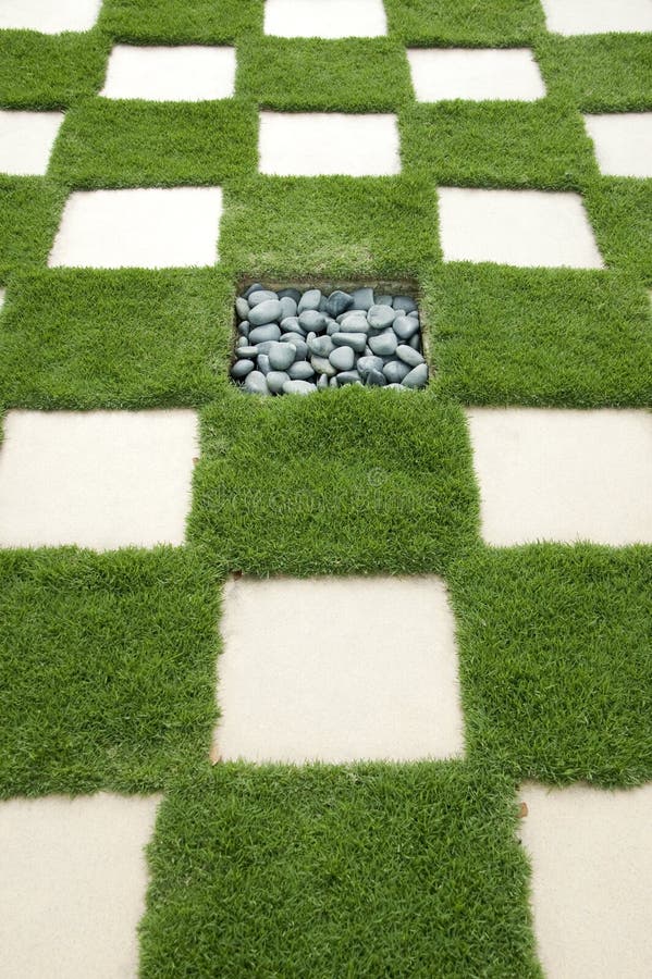 Manicured lawn stock photography