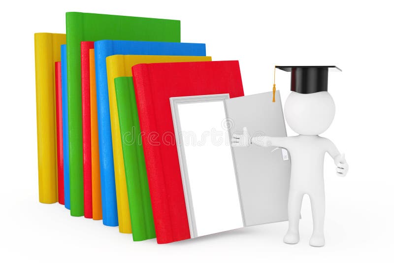 Manier aan Kennis, Onderwijs en Lezingsconcept Persoon in een Gra royalty-vrije illustratie Manier aan Kennis, Onderwijs en Lezingsconcept Persoon in een Gra royalty-vrije illustratie