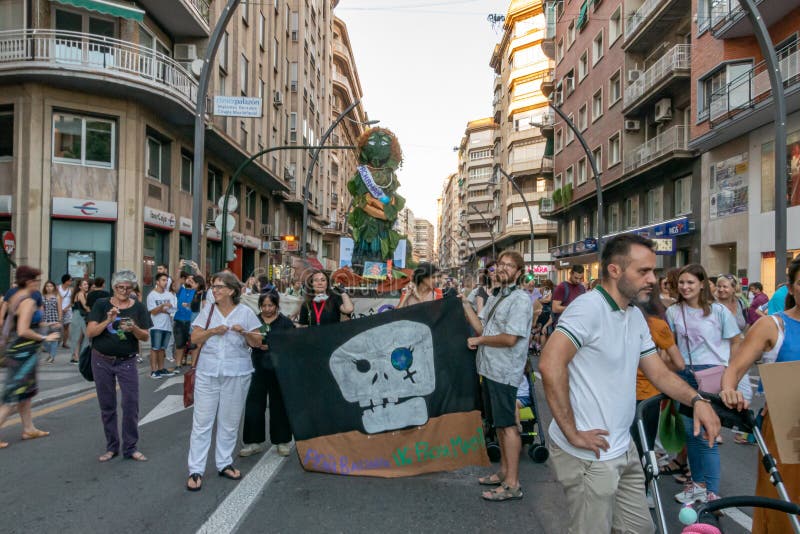 Manifestazione a Murcia a causa del tempo, 27 settembre 2019 immagine stock Manifestazione a Murcia a causa del tempo, 27 settembre 2019 immagine stock