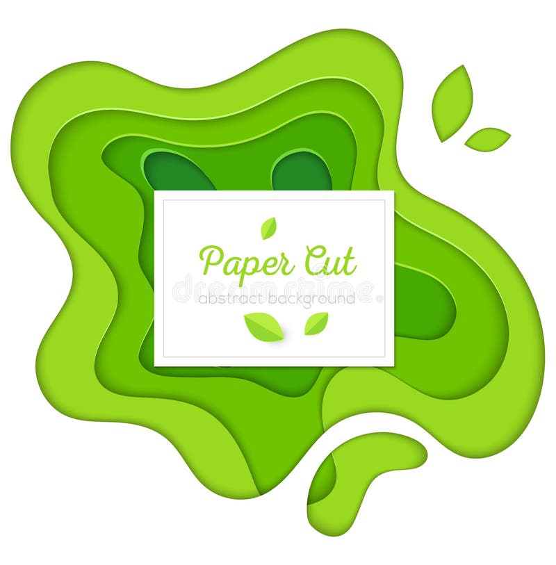 Manifesto astratto verde - la carta di vettore ha tagliato l'illustrazione royalty illustrazione gratis Manifesto astratto verde - la carta di vettore ha tagliato l'illustrazione royalty illustrazione gratis