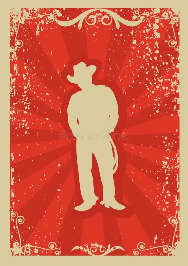 Manifesto del cowboy royalty illustrazione gratis Manifesto del cowboy royalty illustrazione gratis