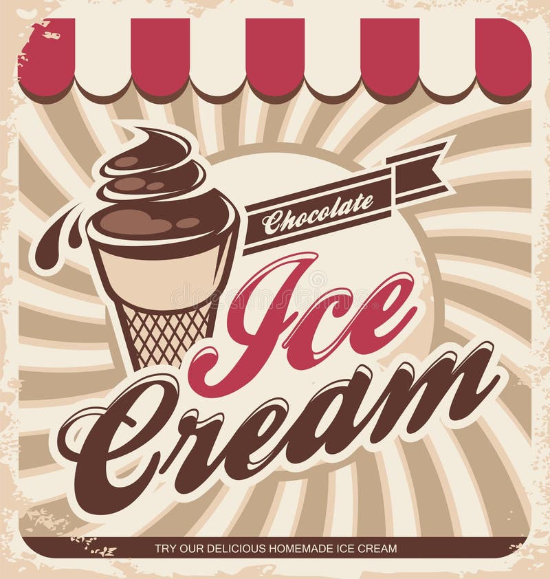 Manifesto del gelato retro royalty illustrazione gratis