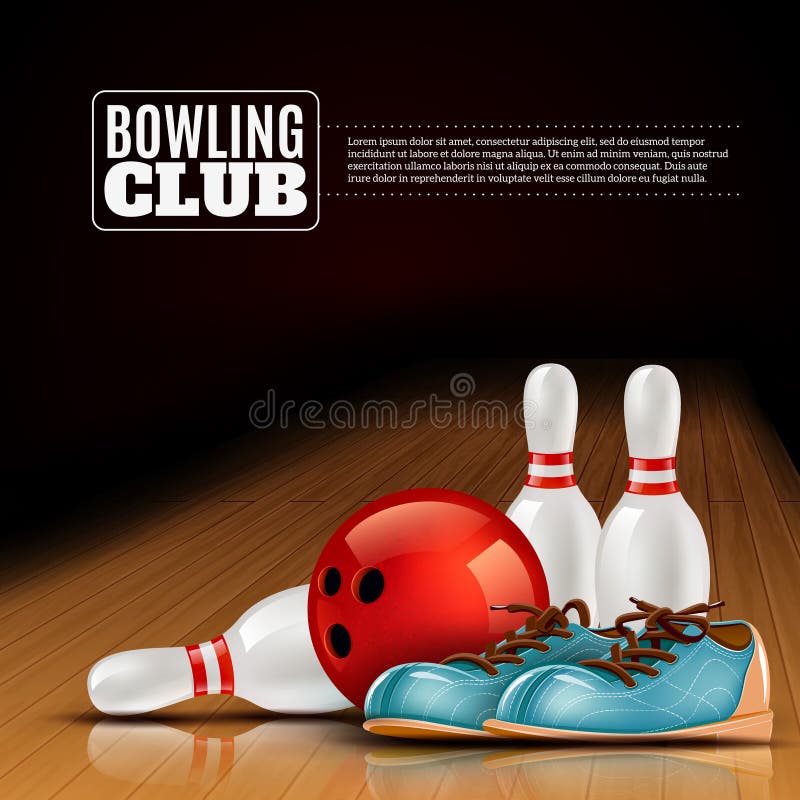 Manifesto dell'interno del club della lega di bowling
