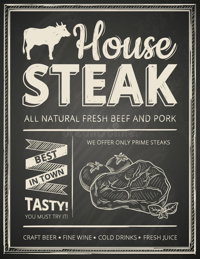 Manifesto dello steakhouse illustrazione di stock Manifesto dello steakhouse illustrazione di stock
