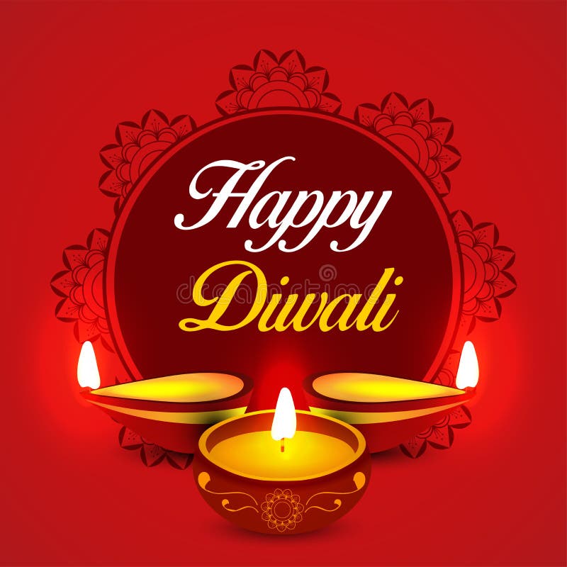 Manifesto di Diwali, intestazione, insegna o progettazione felice della cartolina d'auguri illustrazione di stock Manifesto di Diwali, intestazione, insegna o progettazione felice della cartolina d'auguri illustrazione di stock