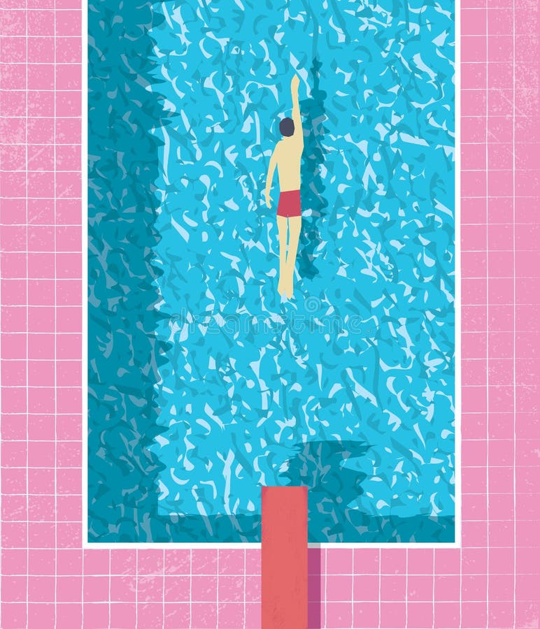 manifesto di vacanza estiva di stile degli anni 80 con il nuotatore nella piscina Mattonelle indossate lerciume rosa e struttura royalty illustrazione gratis manifesto di vacanza estiva di stile degli anni 80 con il nuotatore nella piscina Mattonelle indossate lerciume rosa e struttura royalty illustrazione gratis
