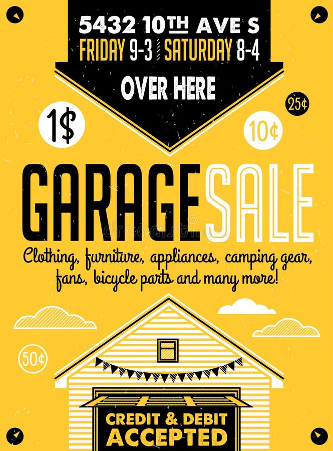 Manifesto di vendita di garage