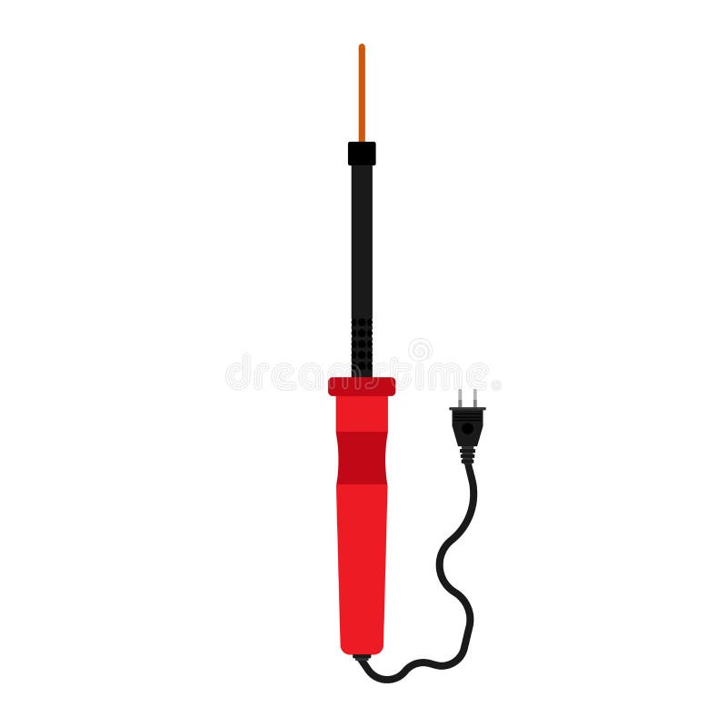 Manija electrónica de la herramienta del icono del vector del soldador Reparación de equipo del calor del trabajo Arreglo que sue ilustración del vector Manija electrónica de la herramienta del icono del vector del soldador Reparación de equipo del calor del trabajo Arreglo que sue ilustración del vector