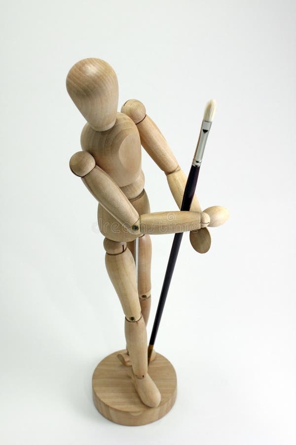 Manikin and Artist Brush