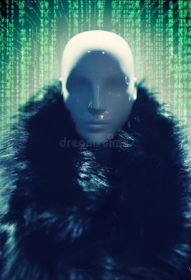 Manikin with fur collar