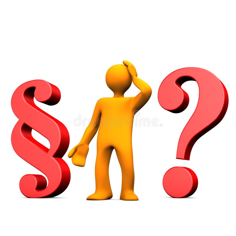 Manikin Paragraph Question royalty free illustration