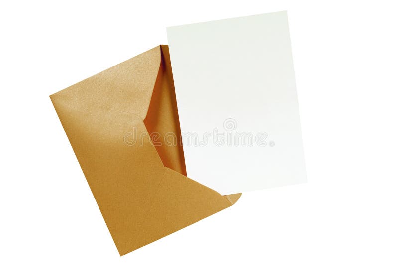 Manila Brown Envelope Greeting Card Isolated Stock Image Image of isolated, message 96853185