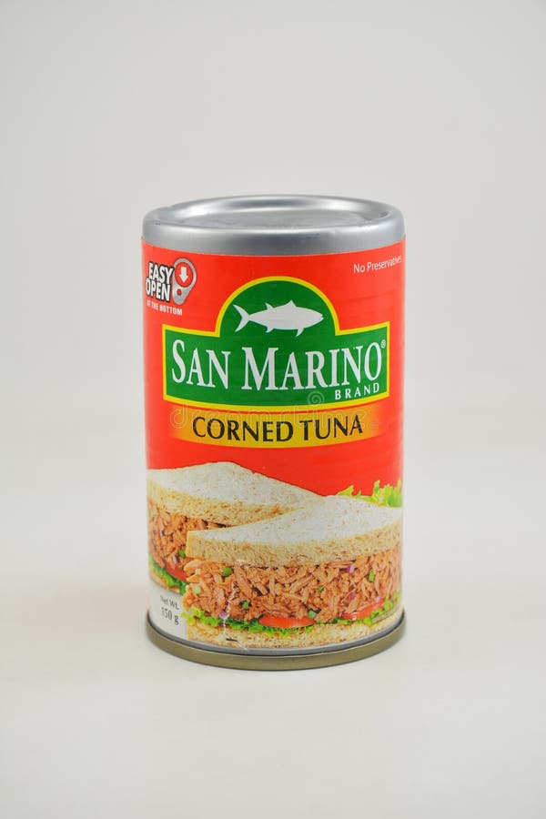 San Marino Corned Tuna Can in Manila, Philippines Editorial Stock Image