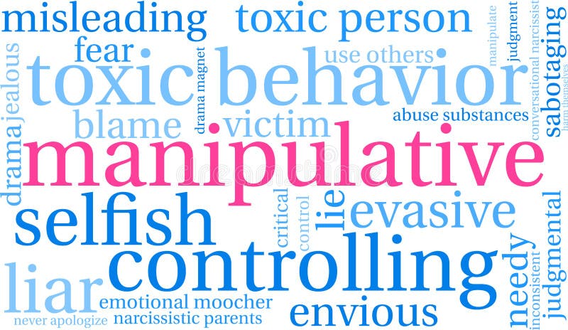 Manipulative Word Cloud royalty free illustration