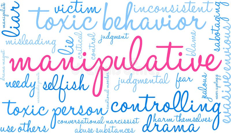 Manipulative Word Cloud stock illustration