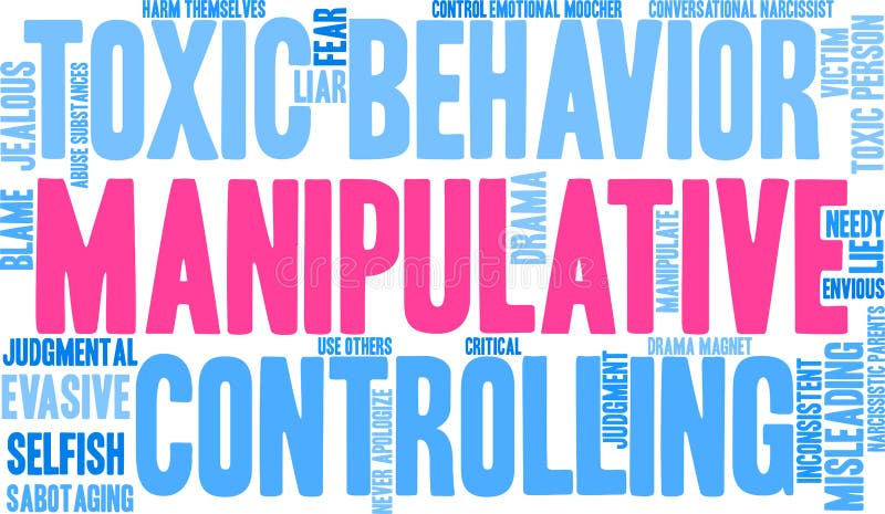 Manipulative Word Cloud stock illustration