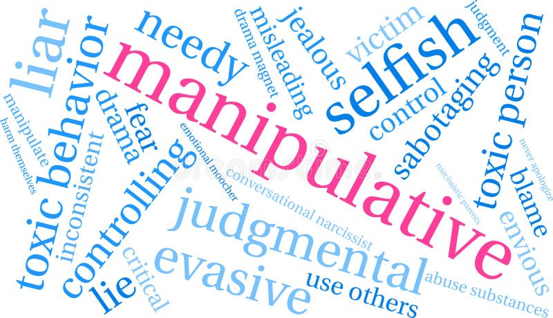 Manipulative Word Cloud royalty free illustration