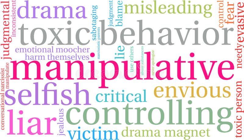 Manipulative Word Cloud royalty free illustration
