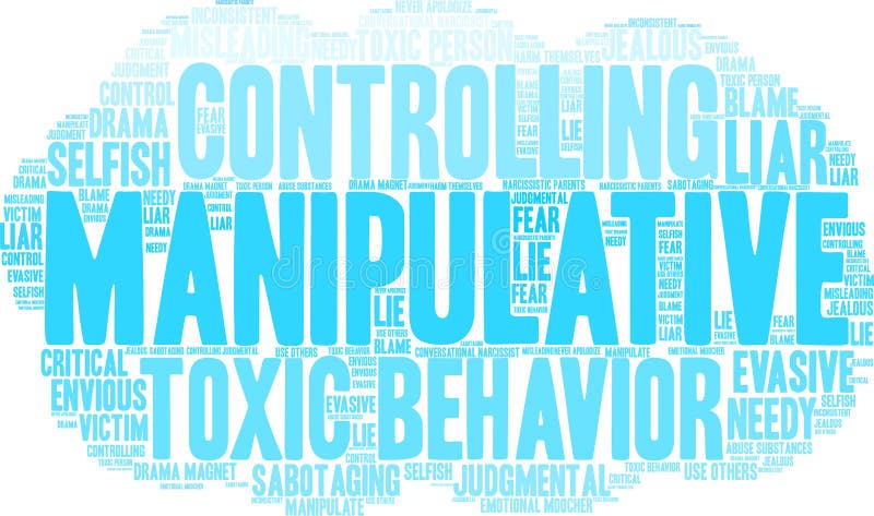 Manipulative Word Cloud royalty free illustration