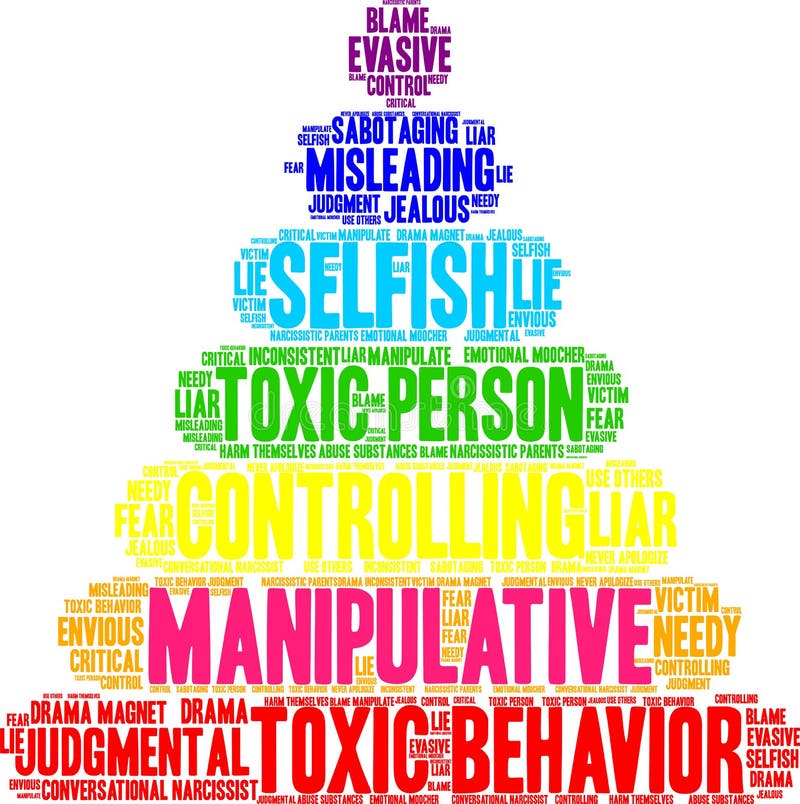 Manipulative Word Cloud stock illustration
