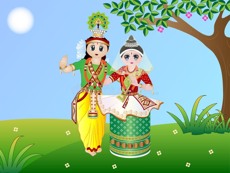 Manipuri Dance stock illustration. Illustration of cartoon - 80614819 Manipuri Dance stock illustration. Illustration of cartoon - 80614819