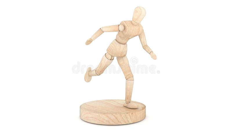 Maniquí de madera funcionado con representaci?n 3d imagen de archivo libre de regalías Maniquí de madera funcionado con representaci?n 3d imagen de archivo libre de regalías