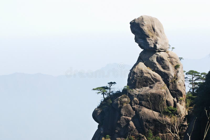 Its look like a human being of this rocky mountain. Its look like a human being of this rocky mountain