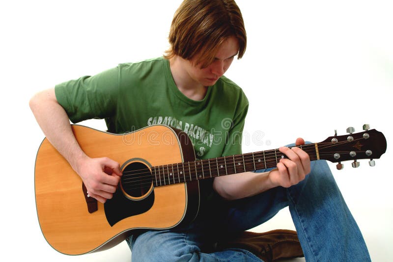 Mann, der Akustikgitarre spielt stockbilder Mann, der Akustikgitarre spielt stockbilder
