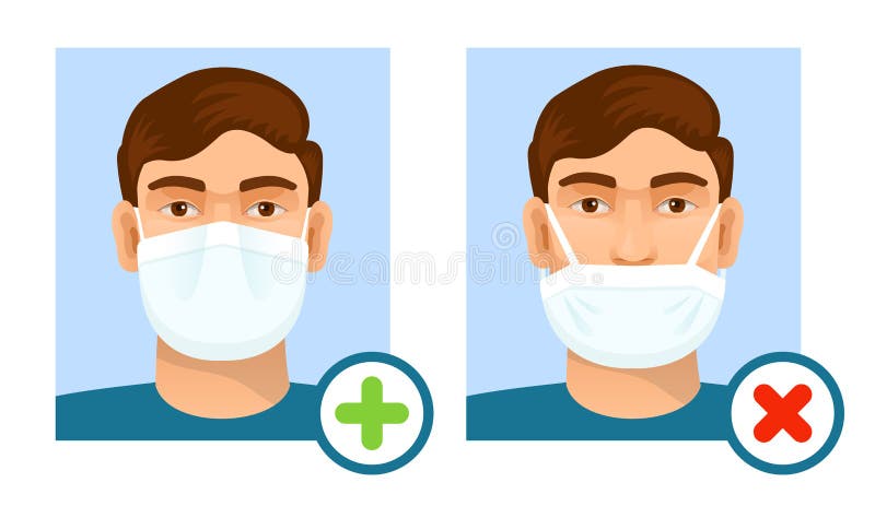 Mann, der Hygienepraxis Maske wird, um zu verhindern, dass Infektionen.. Gesundheitswesenkonzept.